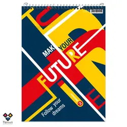 دفتر سیم از بالا A4 نهال-80 برگ کاغذ خط‌دار-سایز 21×29.5 کد:26N-9871 - فروشگاه آنلاین لوازم تحریر پنوس