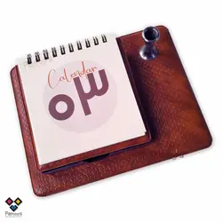 تقویم رومیزی 1403 چرمی مدیریتی پنوس، با جای خودکار و یادداشت کد:26Ca-3065 - فروشگاه آنلاین لوازم تحریر پنوس