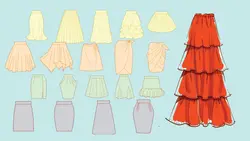 طراحی الگوی انواع دامن (مخصوص هنرجویانی که قبلا تهیه کرده اند )