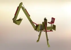 طراحی بیل مکانیکی در نرم افزار سالیدروک