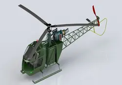 دانلود مدل سه بعدی هلی کوپتر فرانوسوی در نرم افزار Solidworks