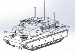 دانلود مدل سه بعدی تانک جنگی در نرم افزار Solidworks