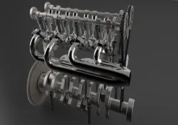 دانلود مدل سه بعدی موتور ۴ سیلندر در نرم افزار Catia