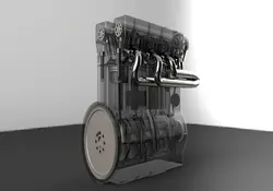 دانلود مدل سه بعدی موتور ۴ سیلندر در نرم افزار Catia