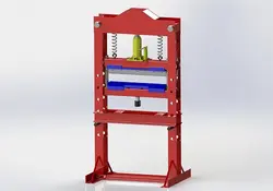 دانلود مدل سه بعدی پرس هیدرولیکی در نرم افزار Solidworks