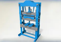 دانلود مدل سه بعدی پرس هیدرولیکی در نرم افزار Solidworks