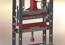 دانلود مدل سه بعدی پرس هیدرولیکی در نرم افزار Solidworks
