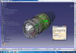 دانلود مدل سه بعدی شبیه سازی چرخش موتور جت در نرم افزار Catia