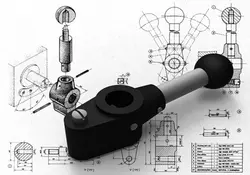 دانلود مدل سه بعدی اهرم دستگاه در نرم افزار Solidworks