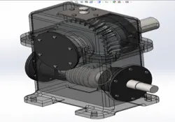 دانلود مدل سه بعدی گیربکس در نرم افزار Solidworks