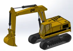 پروژه طراحی بیل مکانیکی در نرم افزار سالیدروک