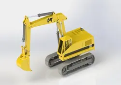 پروژه طراحی بیل مکانیکی در نرم افزار سالیدروک