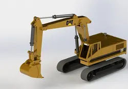 پروژه طراحی بیل مکانیکی در نرم افزار سالیدروک