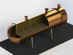مدل سه بعدی مبدل حرارتی در نرم افزار سالیدورک Solidworks