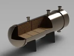مدل سه بعدی مبدل حرارتی در نرم افزار سالیدورک Solidworks
