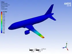 مدل اماده تحلیل  ارتعاش بال هواپیما در انسیس ANSYS