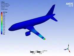 مدل اماده تحلیل  ارتعاش بال هواپیما در انسیس ANSYS
