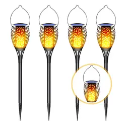 چراغ باغی خورشیدی مدل مشعل برند LazyBuddy پک 4 عددی