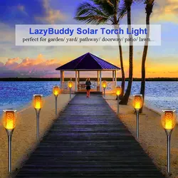 چراغ باغی خورشیدی مدل مشعل برند LazyBuddy پک 4 عددی