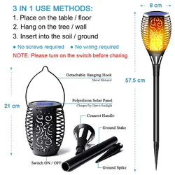 چراغ باغی خورشیدی مدل مشعل برند LazyBuddy پک 4 عددی