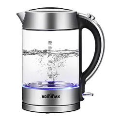 کتری برقی شیشه ای HOMMAK