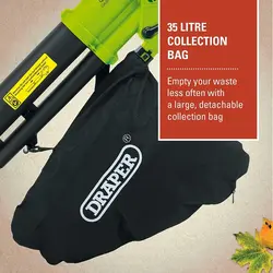 دمنده، مکنده و خردکننده دراپر مدل 82116 Draper 3000w 3 in 1 Garden Vacuum