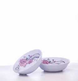 کاسه ماست‌خوری گرد طرح رز