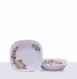 کاسه سالاد کوچک چهارگوش طرح ترمه