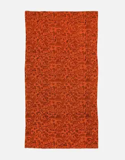 رومیزی قلمکار رنگی طرح چوگان