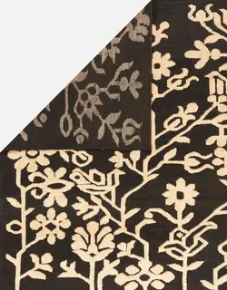 گلیم فرش دستباف چهار متری بختیاری سایه سیاه سفید