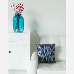 کوسن ابریشم طرح ایکات