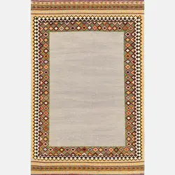 گلیم سوزنی دستباف سه متری آذربایجان خاکستری
