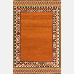 گلیم سوزنی دستباف سه متری آذربایجان نارنجی