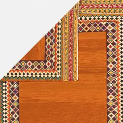 گلیم سوزنی دستباف سه متری آذربایجان نارنجی