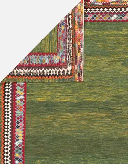 گلیم دستباف آذربایجان اشری سبز چهار متری