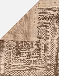 گبه دستباف بختیاری قابی کرم سه متری