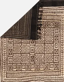 گبه دستباف بختیاری خشتی قهوه ای چهار متری