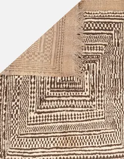 گبه دستباف بختیاری قابی کرم چهار متری