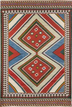 گلیم سوزنی دستباف آذربایجان ترنج الوان سه متری