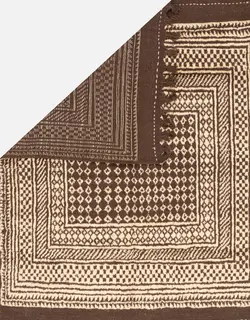 گبه دستباف بختیاری لوزی قهوه ای چهار متری