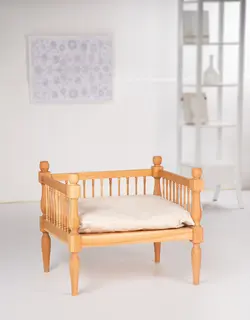 مبل چوبی تک نفره باغی طرح چوب آزاد