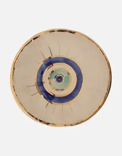 بشقاب سرامیکی چشم طلا دست ساز