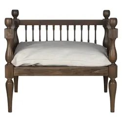 مبل چوبی تک نفره باغی طرح چوب کبوده