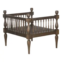 مبل چوبی تک نفره باغی طرح چوب کبوده