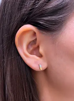 گوشواره میخی خط و نگین