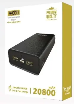 پاور بانک WECO POWERBANK 20800mAh مدل WE-04