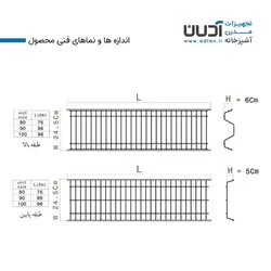 آبچکان ویژه کابینت MDF (دو طبقه) آدلان مدل الیسا