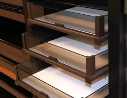 کشو ریلی شیشه ای داخل کمد لباس طرح ایتالین فانتونی J501 تا J510