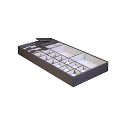 باکس زیور آلات چرم کامپکت داخل کشو سری ۴ رنگ موکا فانتونی J670 و J671