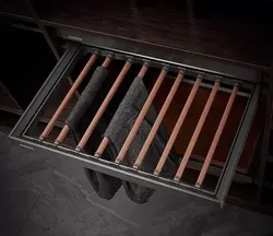 رک ریلی جای شلوار فرنچ استایل داخل کمد لباس رنگ طوسی نارنجی فانتونی J933 و J934